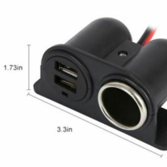 12V/24V Car Charger Socket Splitter Dual USB Power Adapter - Picture 2 of 3